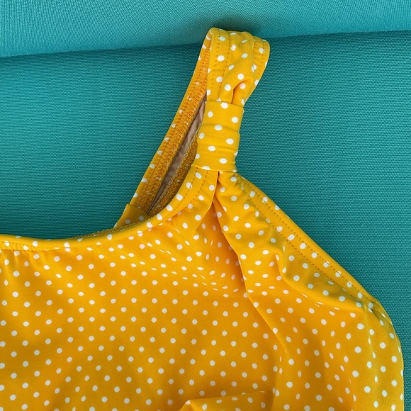 Lands' End Yellow Polka Dot Two Piece Swimwear Size 16 - Picture 6 of 14